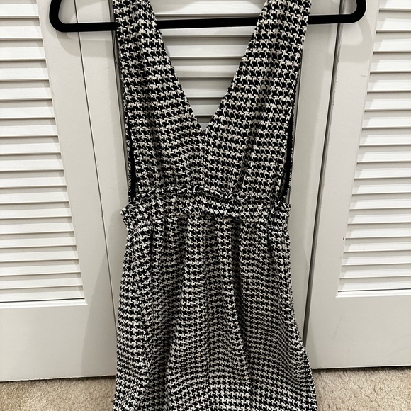 Zara Pinafore Dress Black and White Size small - Picture 3 of 3
